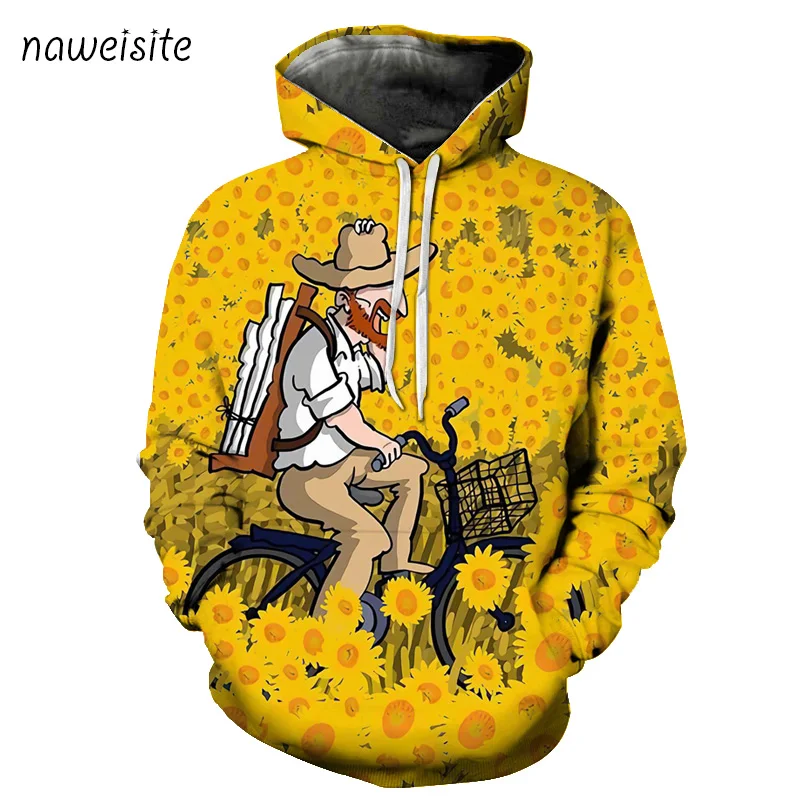 

Van Gogh Oil Painting Starry Night 3D Print Hoodie Women/Men fashion hip-hop pop Sweatshirt mens hoodies