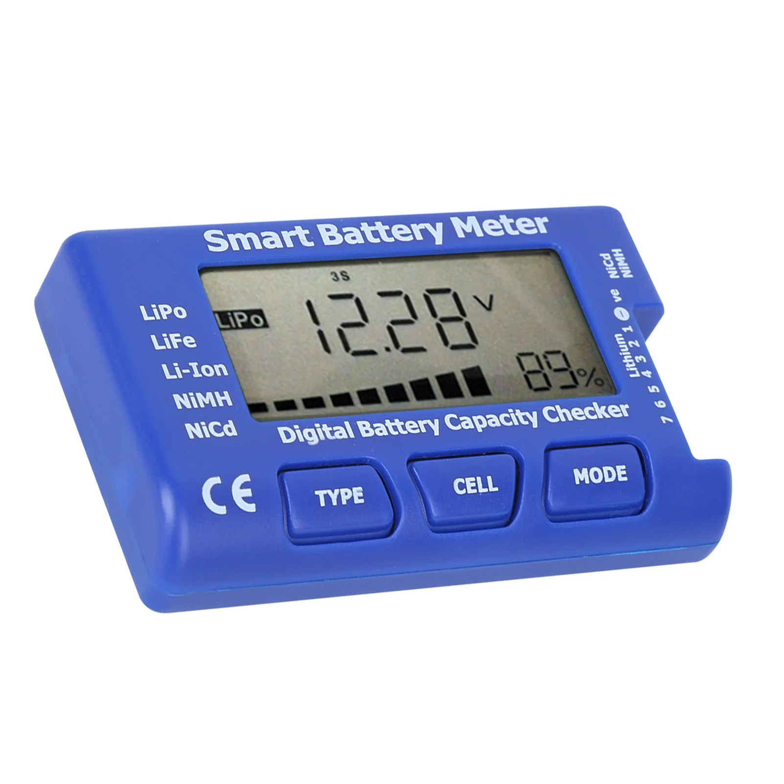 5‑In‑1 Intelligent Digital Battery Meter Battery Capacity Checker with LCD Display ESC / Servo / PPM Tester RC Battery Meter