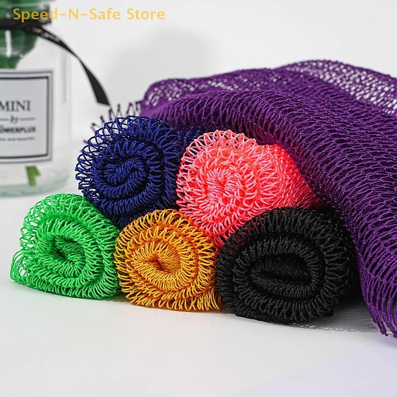 Double-Sided Bath Towel With Long Handle For Effective Back Scrubbing And Deep Cleansing – Ideal For Home Use