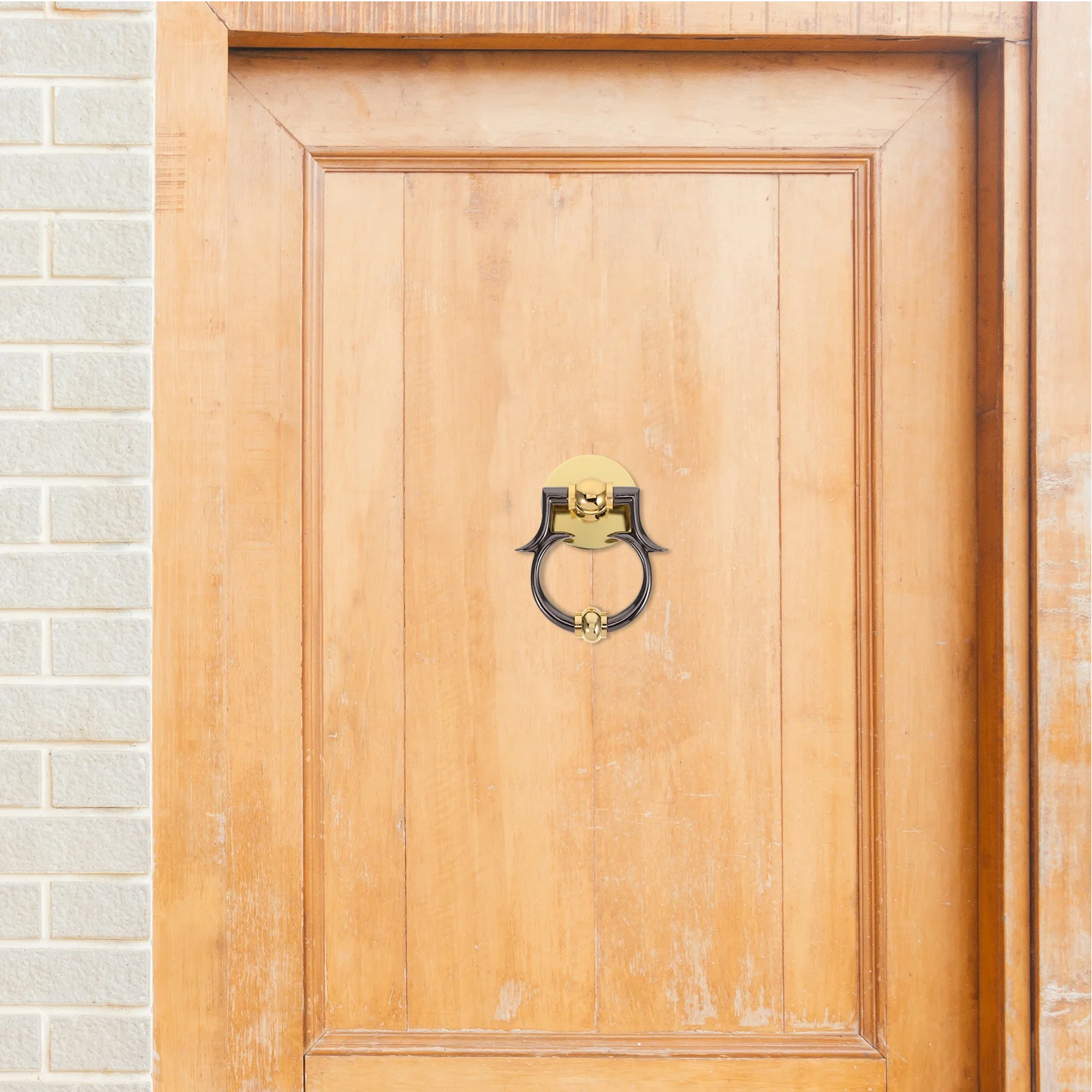 

1pc Zinc Alloy Door Knocker Modern Minimalist Front Door Ornament Retro Entry Pull Handle Security Knocker For Home Bathroom