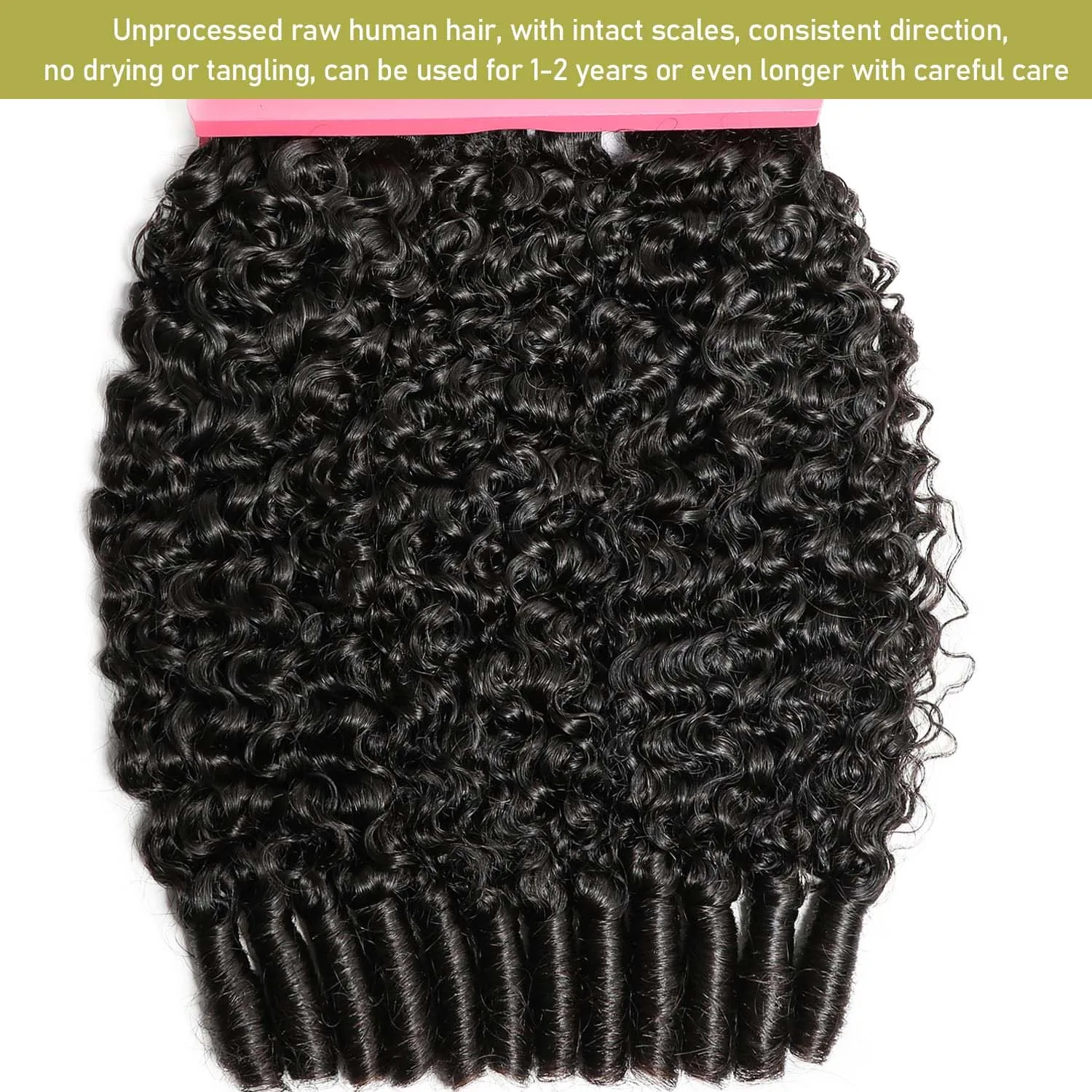 Smilegirl Human Hair Bundles Burmese Curly Extensions 1/3/4 Pcs  Human Hair With Spiral Curly #1B Natural Color Bundles for Black Women