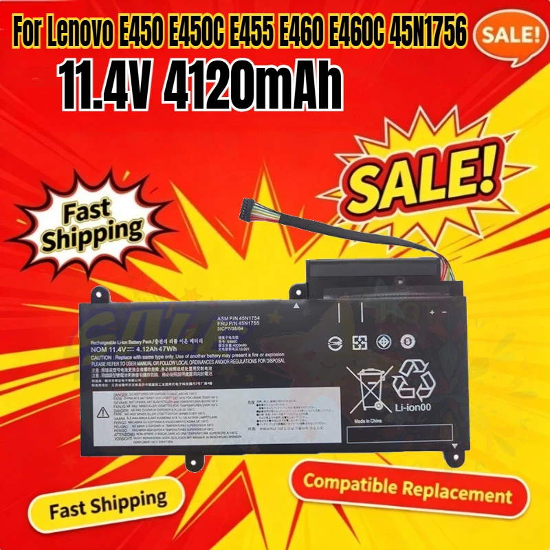 SWZY Laptop Battery for Lenovo E450 E450C E455 E460 E460C 45N1756 45N1757 45N1754 45N1755