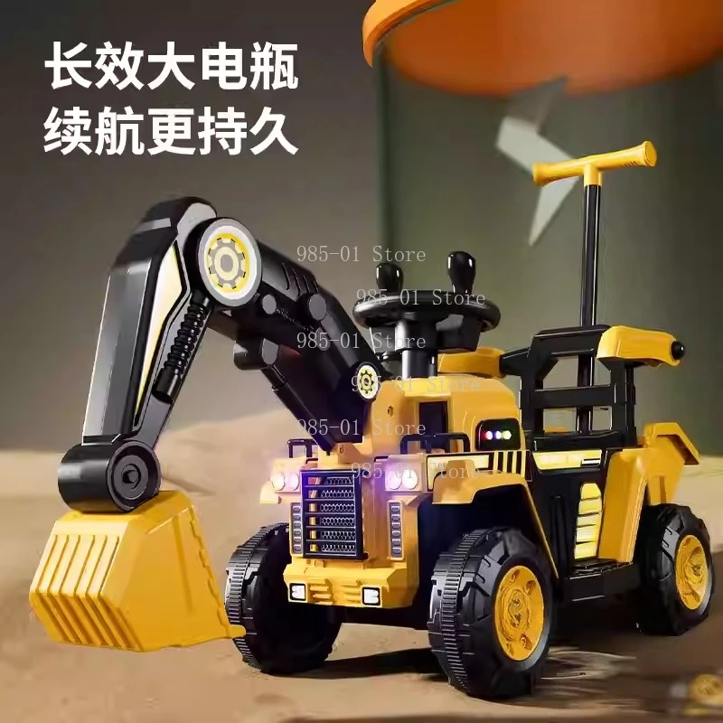 Remote Control Electric Excavator Toy Car Oversized Engineering Hook Machine Ride On For Boys And Girls