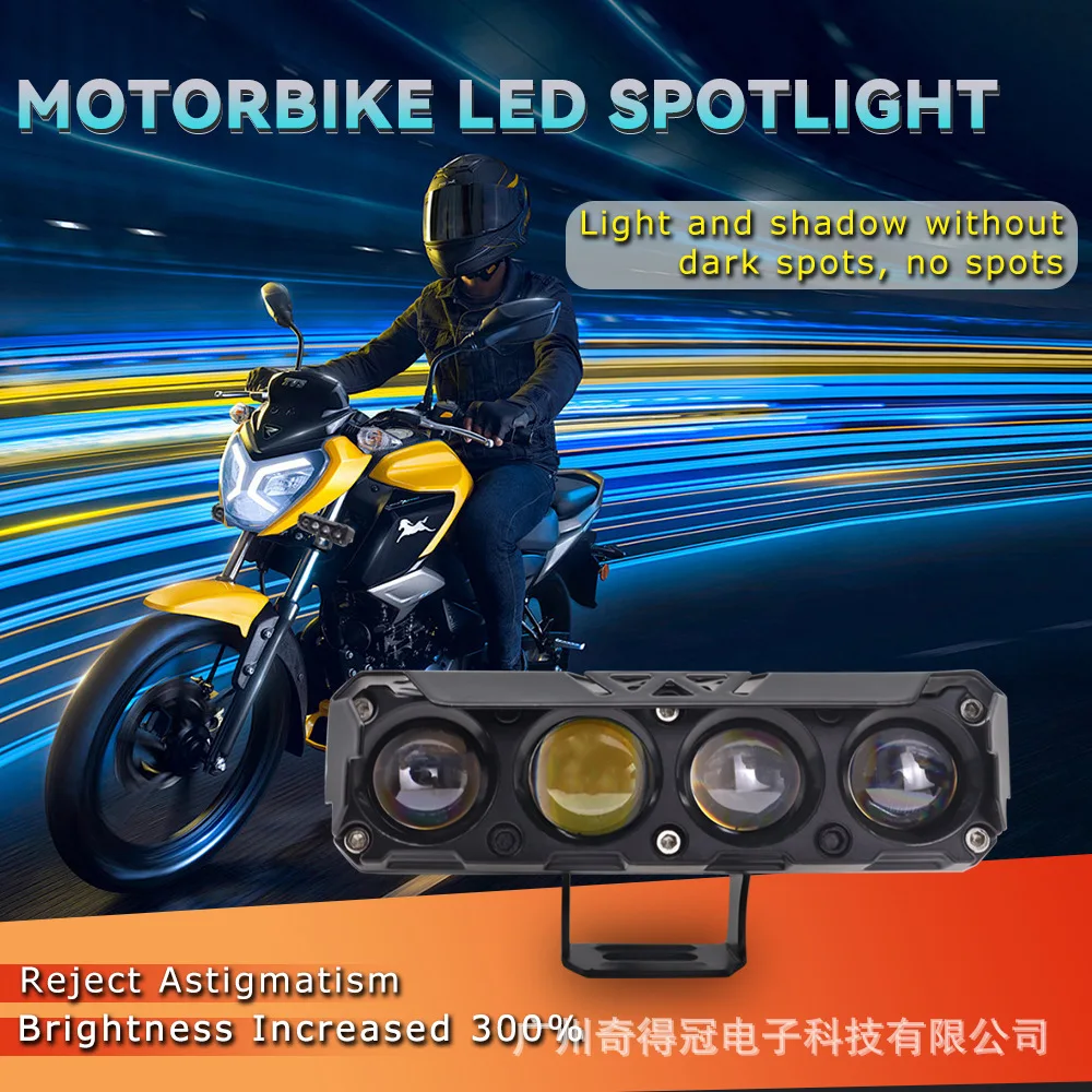 spotlight moto led lamp 4 Lens Projector Headlight for Harley ATV Truck SUV Car Work Light Motorcycle LED Fog lights motor bike