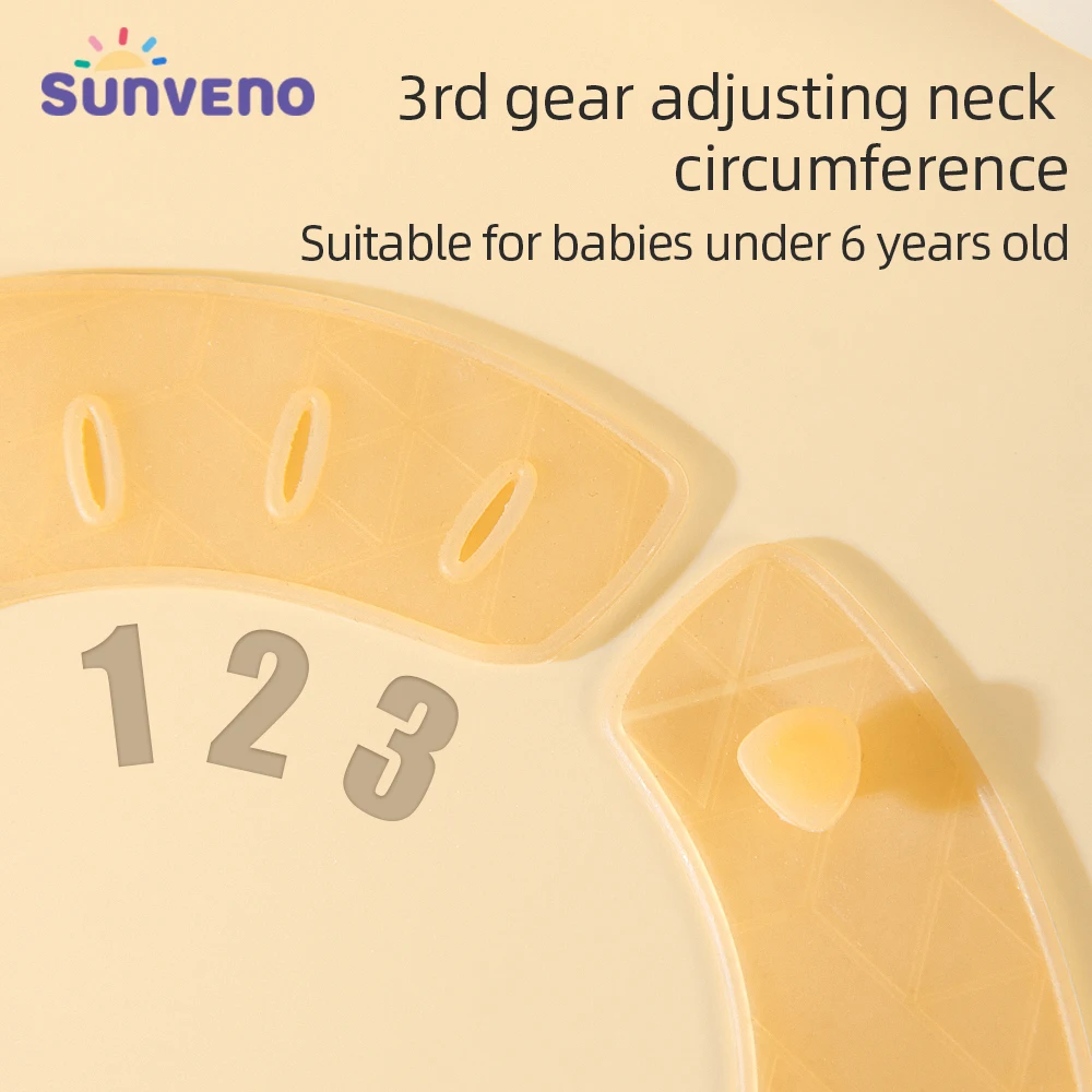 Sunveno Lightweight Baby Silicone Bibs Non-slip Girl Boy Feeding Bibs baby stuff Easy to clean Lighten the weight on baby