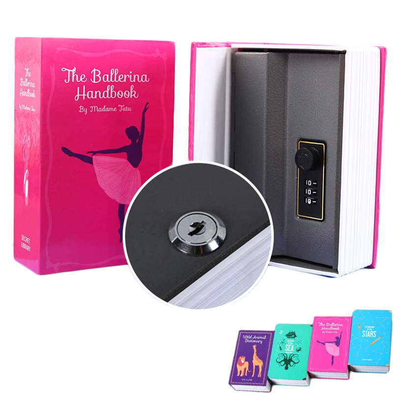 Secret Hidden Safe Security Box Piggy Bank Livro secreto para dinheiro Dinheiro Stash Security Storage Jewellery Digital Password Locker