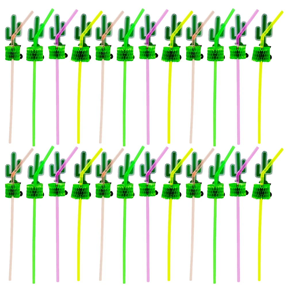 

30 шт., пластиковые соломинки кактуса для вечеринок, напитков, креативные коктейльные соковы, декоративный аксессуар, соломинка кактуса, пластиковая соломинка