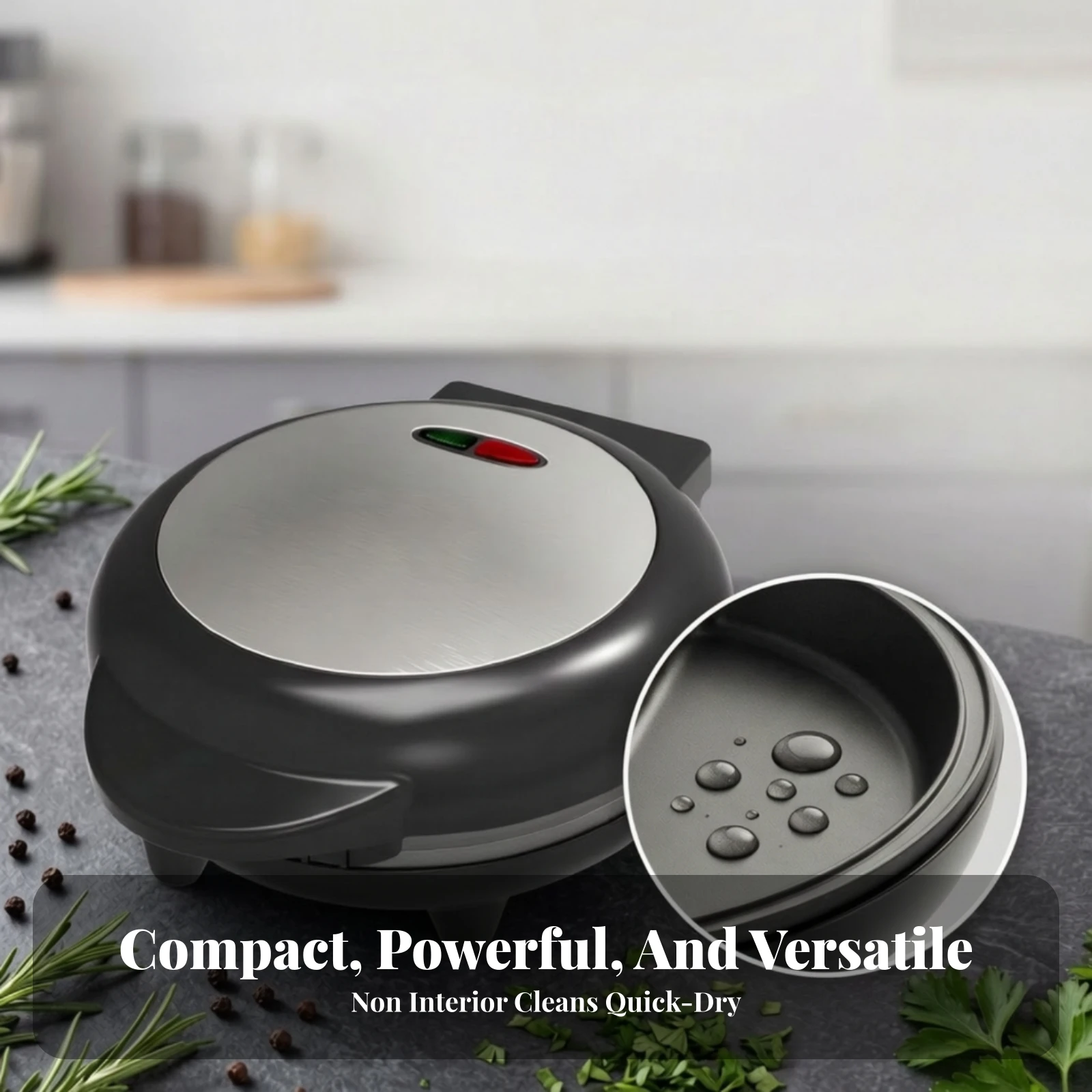 Griddle Non-Stick Omelette Maker with Dual Plates Omelette Maker Compact for Busy Professionals, Small Kitchens, Dorm Rooms