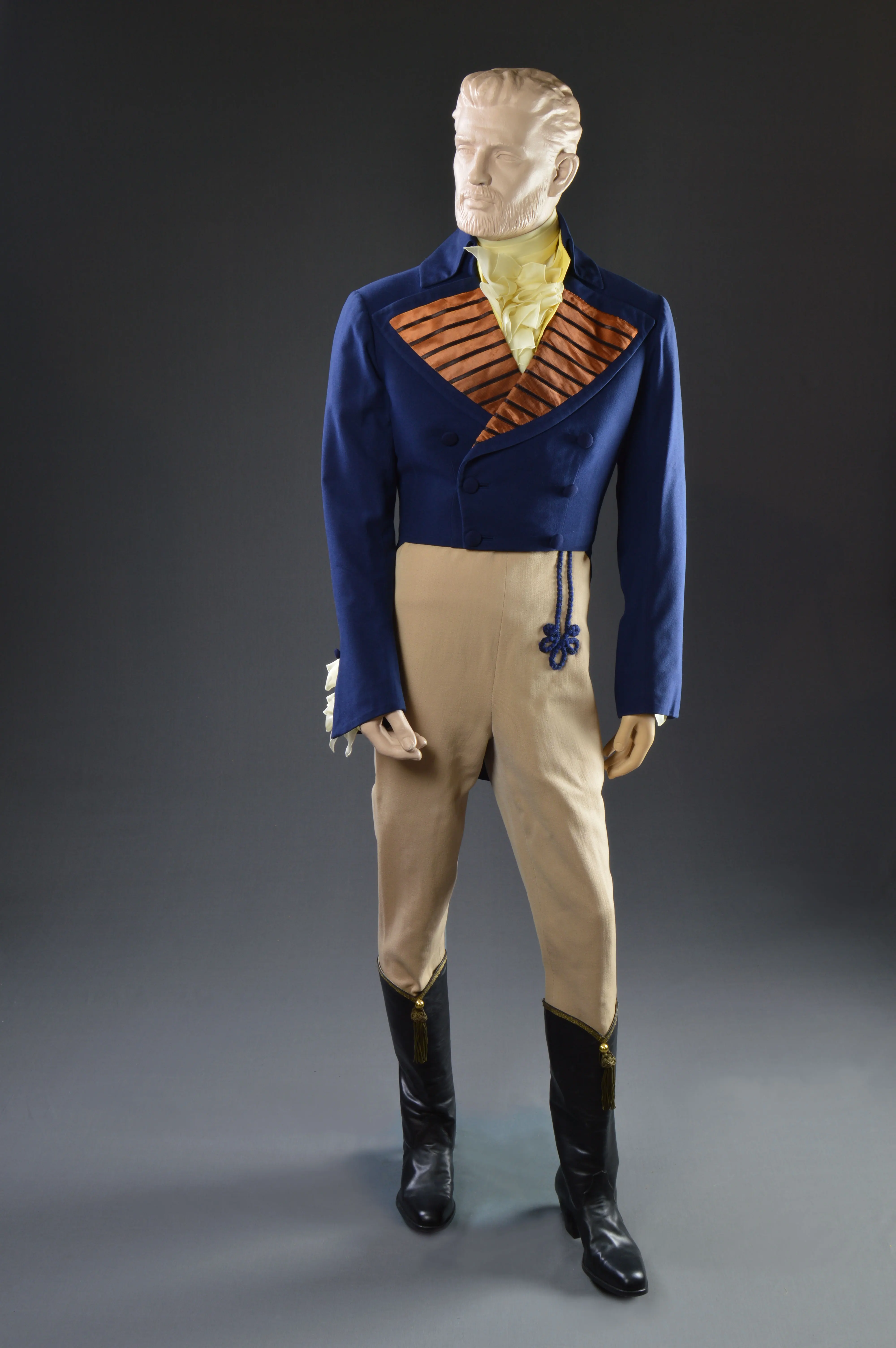 Men's Regency Tailcoat 18th Century navy blue Regency Era Tailcoat The Buccaneer Jean Lafitte Cosplay Period uniform costume