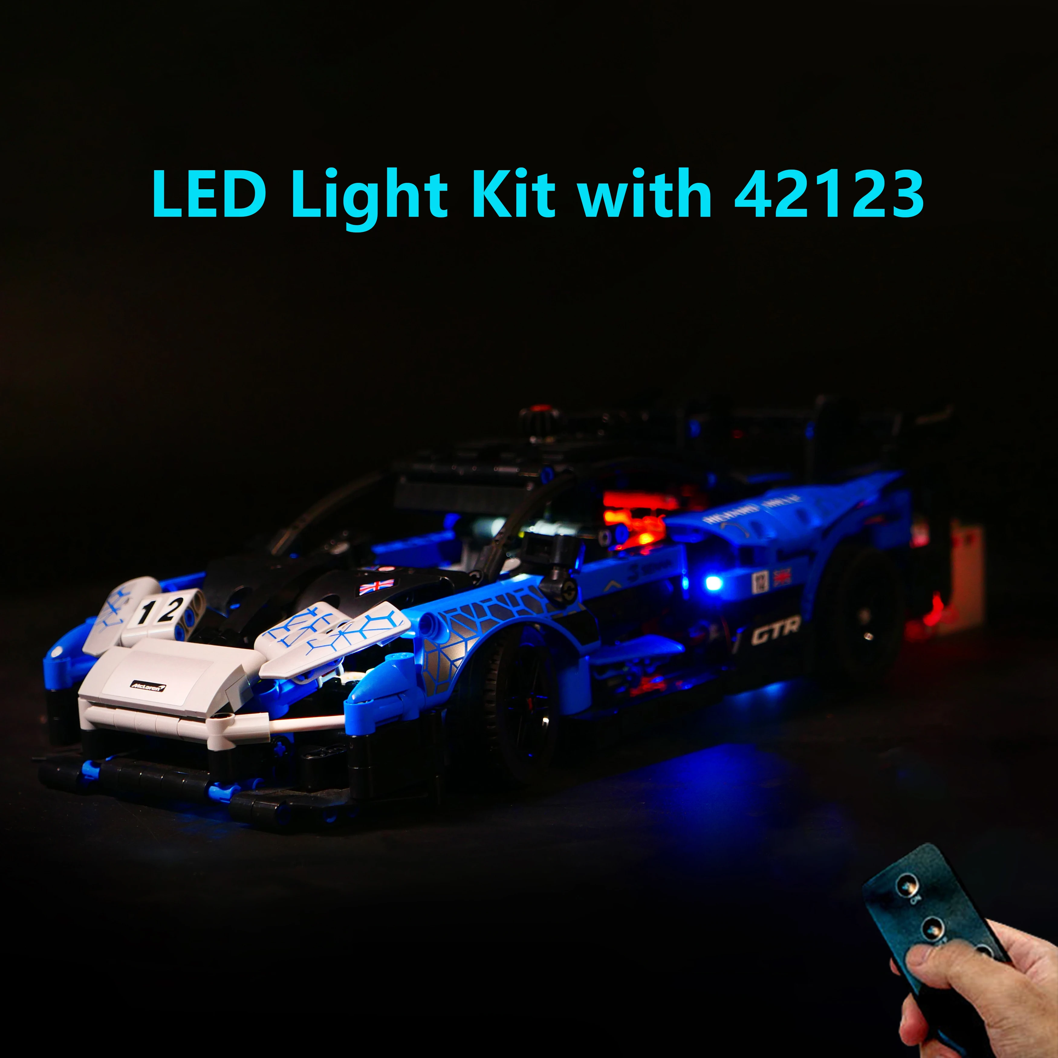 

DIY Building Block LED Light Kit for 42123 Luxury Sports Car Model Decorative Remote Control Lighting Accessories for Collection