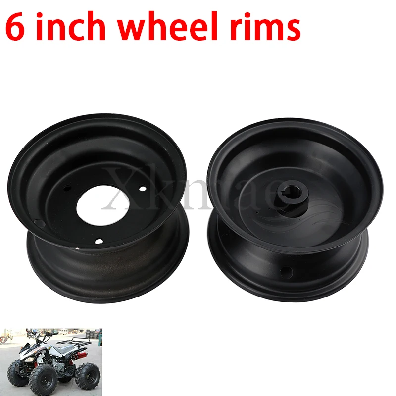 

6-inch wheels use 145/70-6 13x5.00-6 13x6.50-6 tires ATV 3-hole vacuum rim, suitable for 110-125cc karts, lawn mowers, ATV