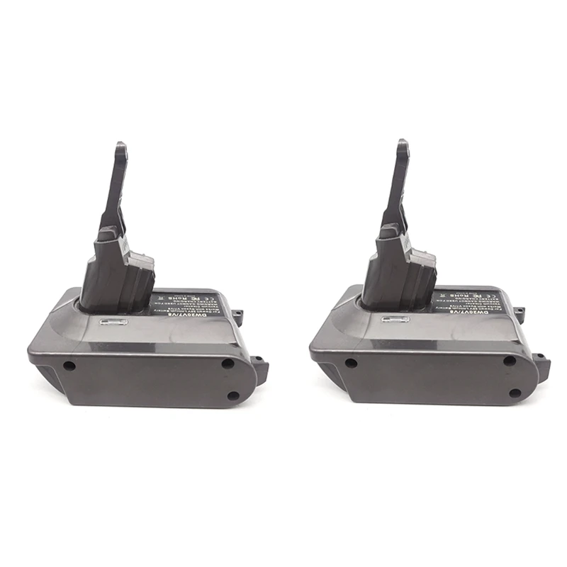 2PCS Grey Battery Converted Adapter For Dewalt 20V Lithium Battery Converted To Replace For Dyson V8 V7 Vacuum Cleaner