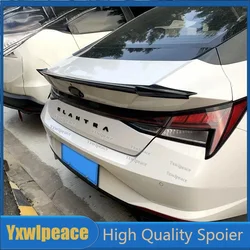 For Hyundai Elantra Avante CN7 2020 2021 2022 2023 High Quality ABS Material Unpainted Color Rear Trunk Spoiler Car Accessories