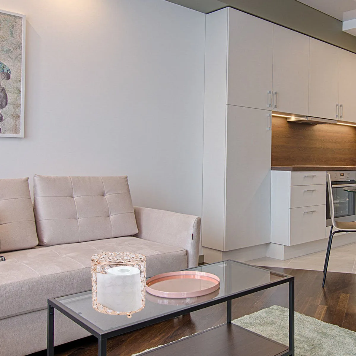 

Pearl Cylinder Tissue Box Metal Napkin Holder European Style Decorative for Home Office Hotel Car Bathroom Living Room