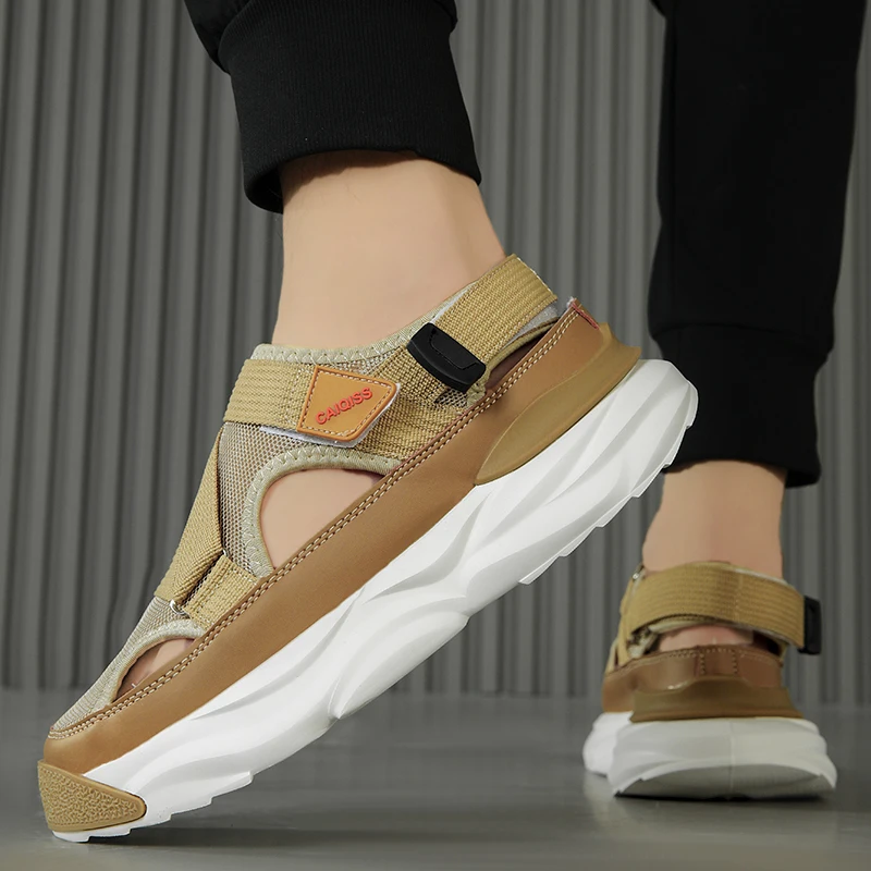 Men Sandals Fashion Breathable Casual Shoes For Men Outdoor High Quality Non Slip Beach Sandals Male Platform Husband Slippers