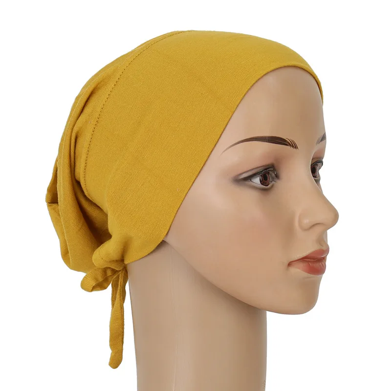 Modal Underscarf Hijab ด้านในหมวกผู้หญิงมุสลิมผ้าพันคอ Beanie กระดูกอาหรับ Bonnet นินจาหมวกผ้าพันคอหัวผ้าพันคอผ้าพันคอ Turban