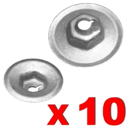 10x Exhaust Heat Shield Nut Metal  Insulation Panel Fastener Washers For Ford Mondeo Focus Fiesta Moneo C-Max 1382642