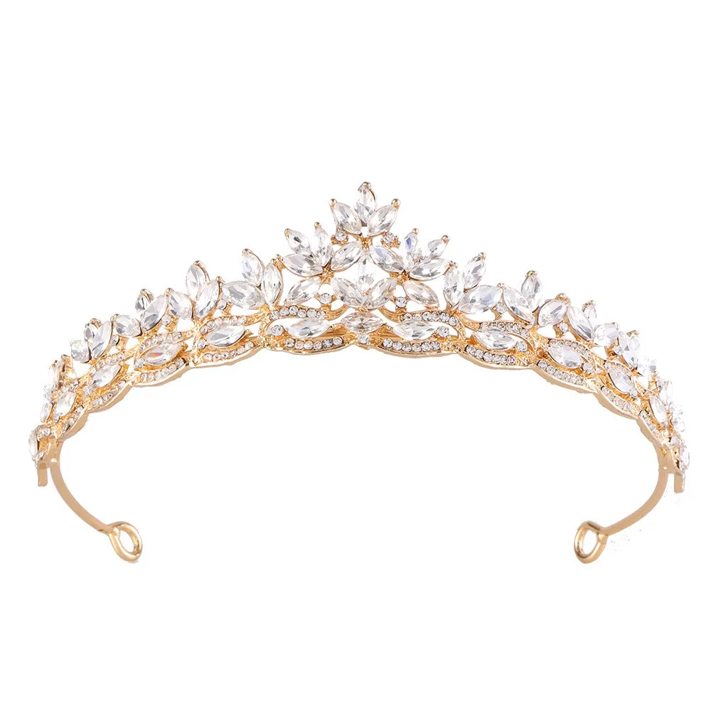 

Hair Hoop Crystal Crown Headwear Sparkling Headbands Bridal Princess Crown Luxury Elegant Rhinestone Diadem Stage Performances