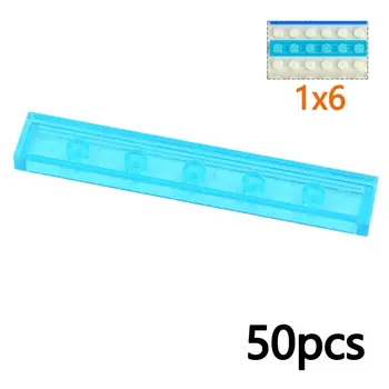 DlY 透明光滑積木創意玩具組裝人偶藍色透明 1x2 1x4 2x2 2x4 薄型模型積木相容品牌 10 最佳銷售 透明樂高 - №6