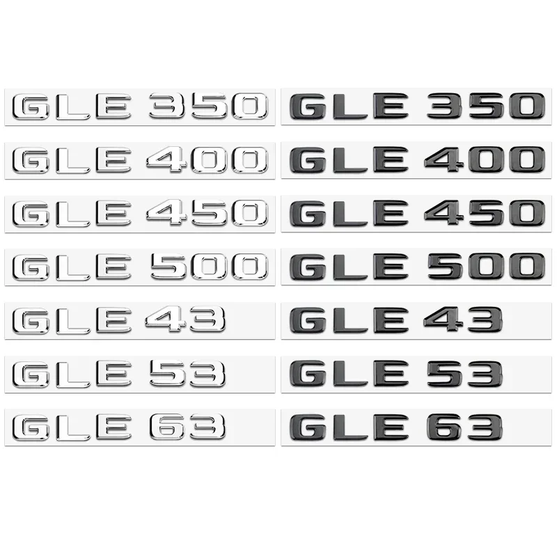 الكروم البلاستيك سيارة الجذع الخلفي ثلاثية الأبعاد رسائل شارة شعارات لمرسيدس بنز AMG GLC200 GLC250 GLE400 GLS450 V8 V12 BITURBO 4MATIC