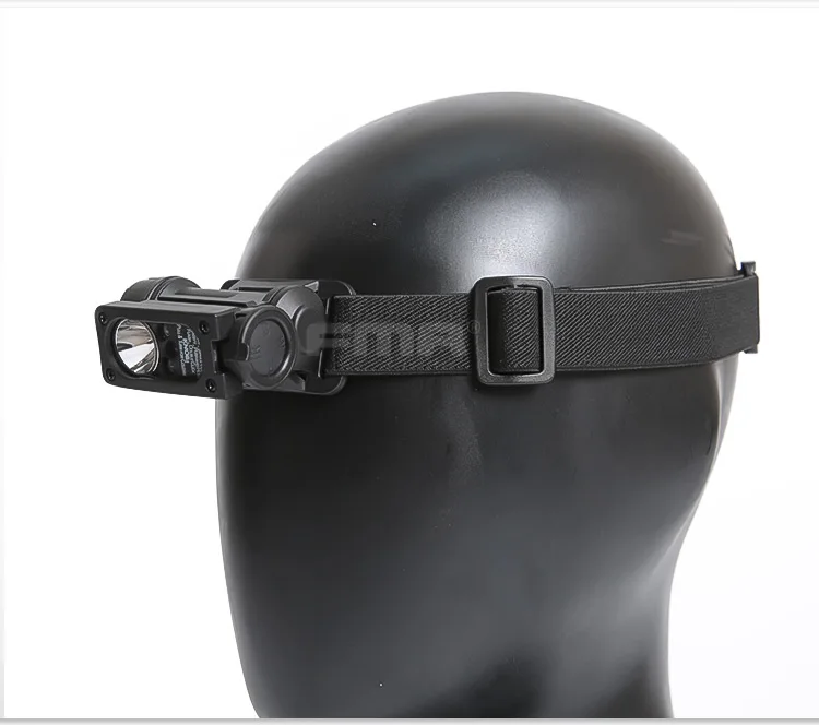 FMA Tactical Compact II IR LED lampada frontale portatile per esterni/supporto per protezione su guida per casco