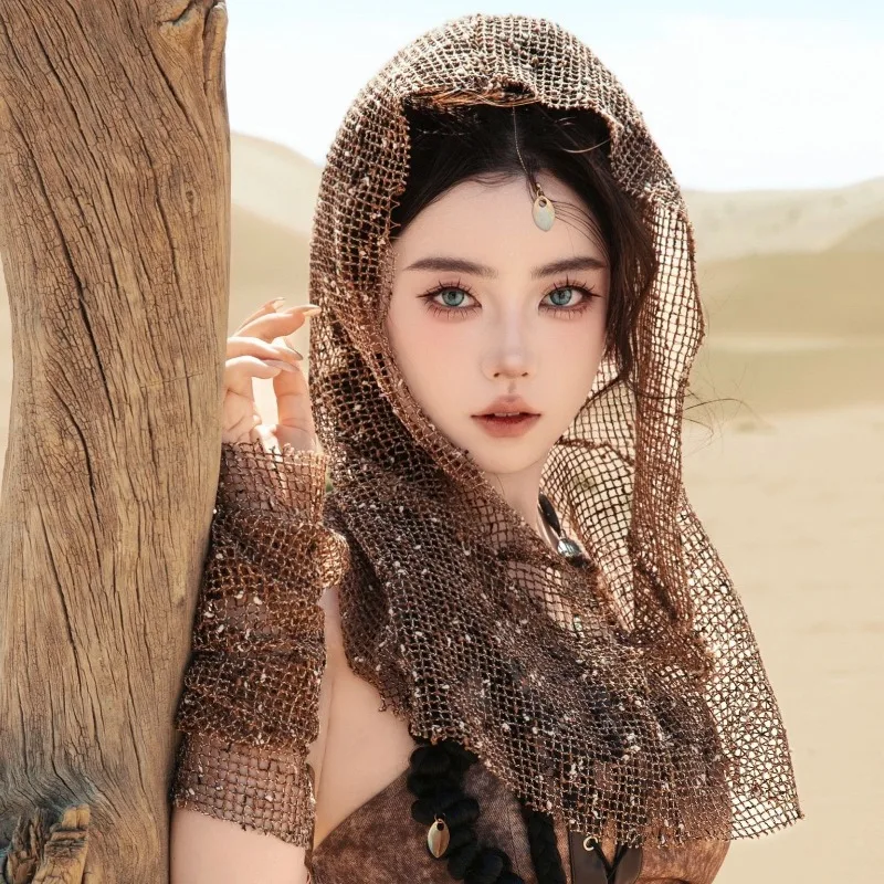 

HQ Doomsday Ruins головной убор для мужчин и женщин, модный винтажный головной убор, шарф Майяра, аксессуары, украшения на голову, личность