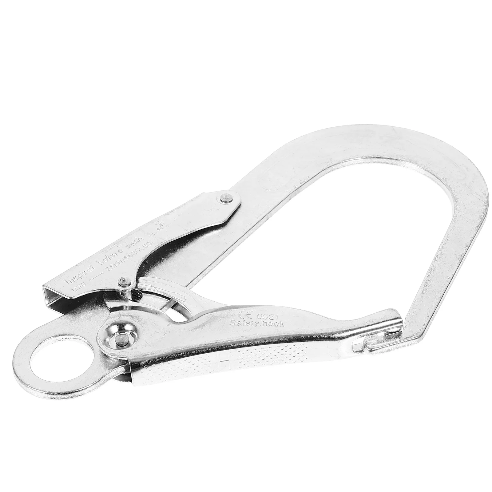 Auto-Locking Big Hook Mosquetão, Rope Link Connector, Cadeia de segurança portátil, Aço de liga, Reparação, Escalada Buckle, Tarefa múltipla