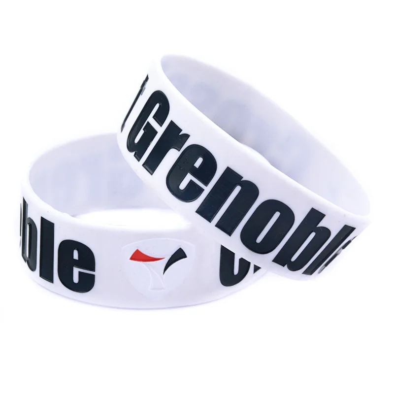 25 Stück CrossFit Grenoble Silikon-Armband, Werbegeschenk für Fitness-Studios, Sportarmband, 2,5 cm breites Band – Detail 3
