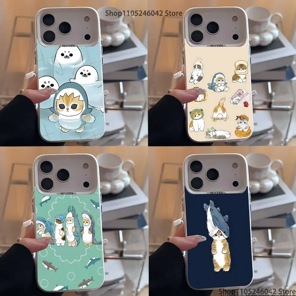 

Cute M-MofusandS Shark White Matte Shockproof CoverPhone Case For iPhone 17,16,15,14,13,12,11,Pro,XS,Max,Plus,Mini,SE4,E