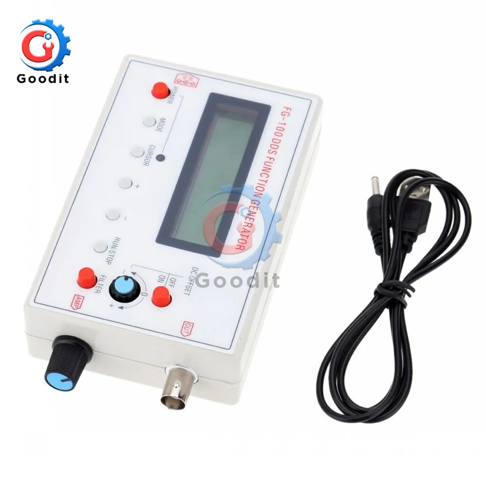 DDS 1HZ-500KHZ Functional Signal Generator Sine Triangle Square Frequency Sawtooth Wave Waveform 3.0-4.9 Inches audio generator