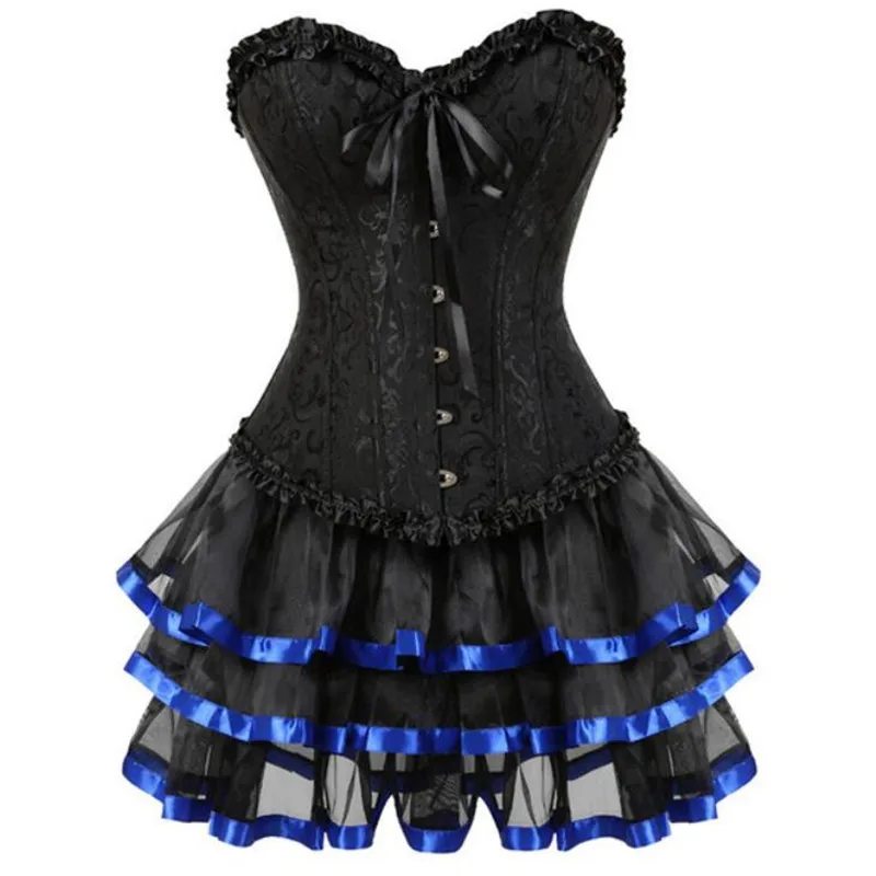 Röcke für Damen, Mesh-Tutu, Feen-Tüll-Minirock, Party-Streifenrock, Plissierter Puffrock, Sexy Erwachsenen-Rock mit passendem Korsett, Vintage-Jupe-Falda – Detail 10