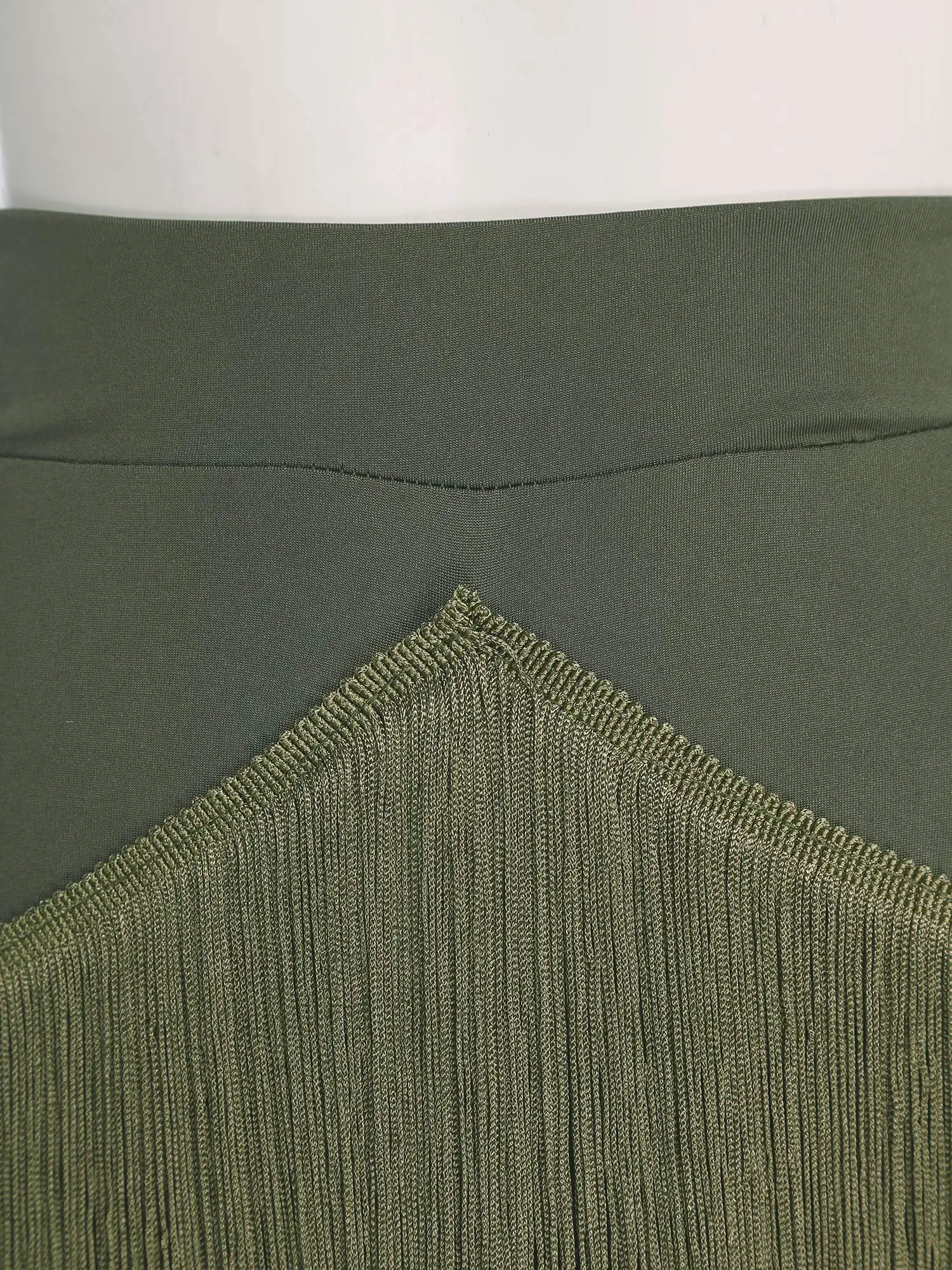 Women Dance Latin Tango Skirts Irregular Hem with Tassel Fringe Skirts with Built-in Shorts for Ballroom Samba Rumba Belly Dance