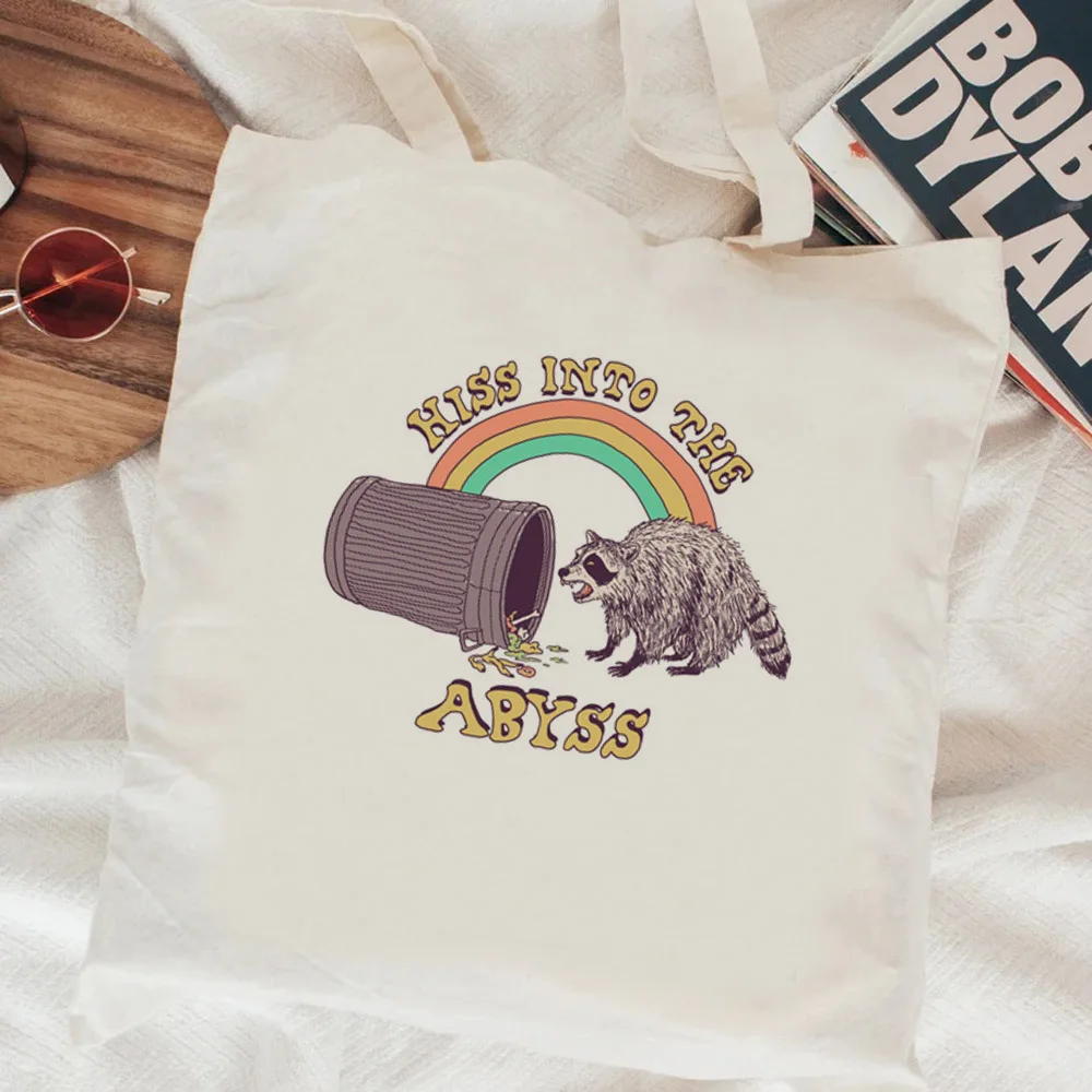 

Сумка для покупок енот, экологически чистая Холщовая Сумка-тоут, индивидуальный заказ