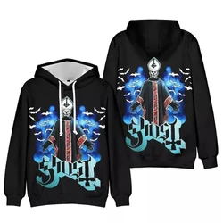 Ghost Rock Band 3D Print Hoodies Men's Oversized Hooded Sweatshirts Hip Hop Harajuku Tracksuits Pullover Tops Coat Male Clothing