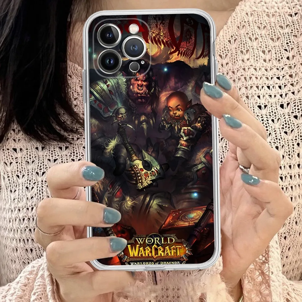 Warcrafts of World W-WOW Game Phone Case for iPhone 16 15 8 7 6 6S Plus X SE XR XS 14 11 12 13 Mini Pro Max Mobile Case