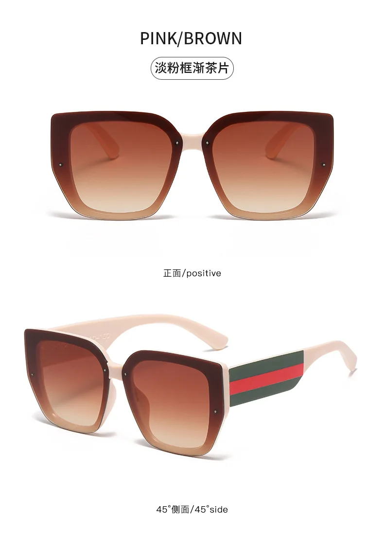 Große Rahmen Frauen Sonnenbrille Kunststoff Polygonale Marke Stil Quadratische Funktion Vintage Retro Sonnenbrille Männer Übergroße Brillen UV400 – Detail 12