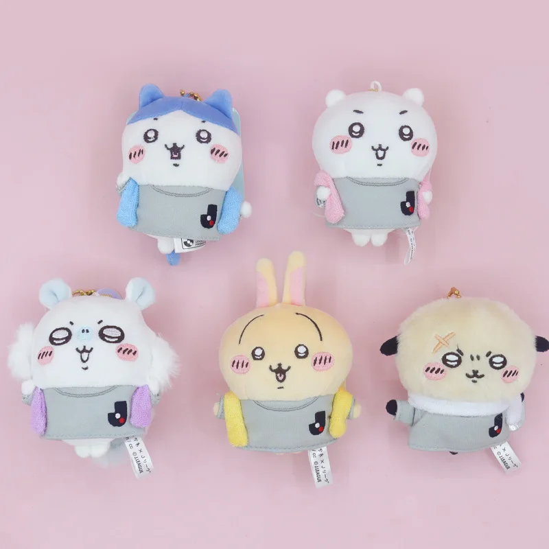 Llavero de peluche de camiseta de fútbol Chiikawa, Usagi Hachiware Momonga, estilo J-League, juguete de peluche Kawaii, colgante para bolso, regalo para niña, coleccionable