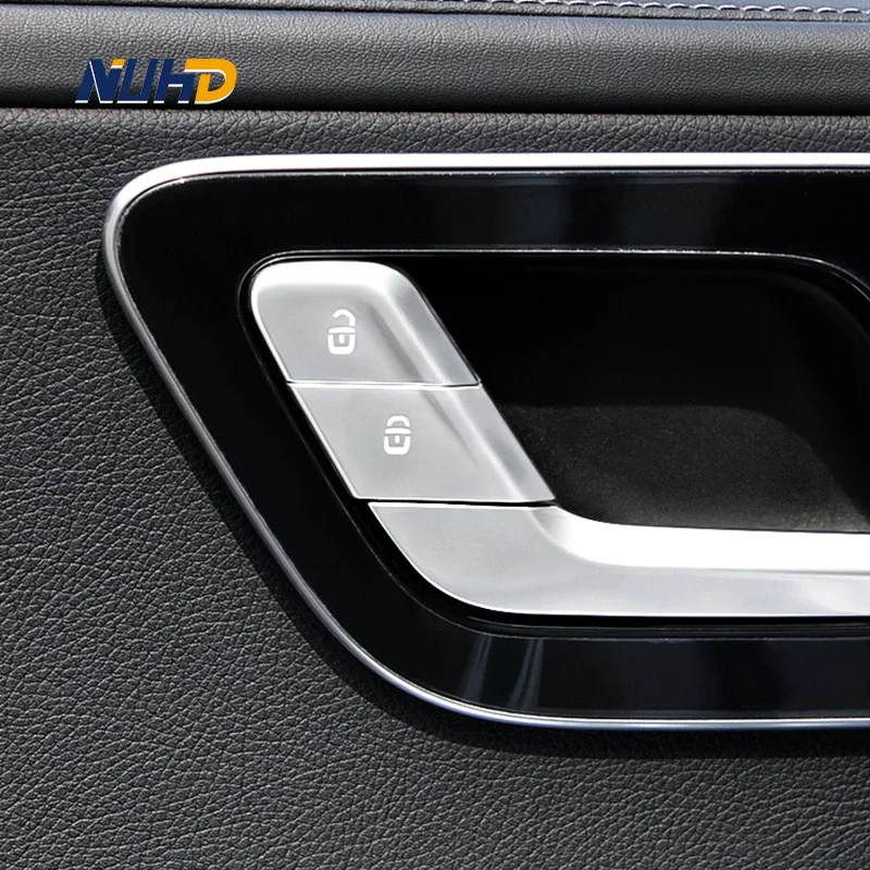 

For Mercedes-Benz C Class GLC 2022-2024 Auto Interior Trim Cover Accessories ABS Car Door Memory Lock Button Decorative Stickers