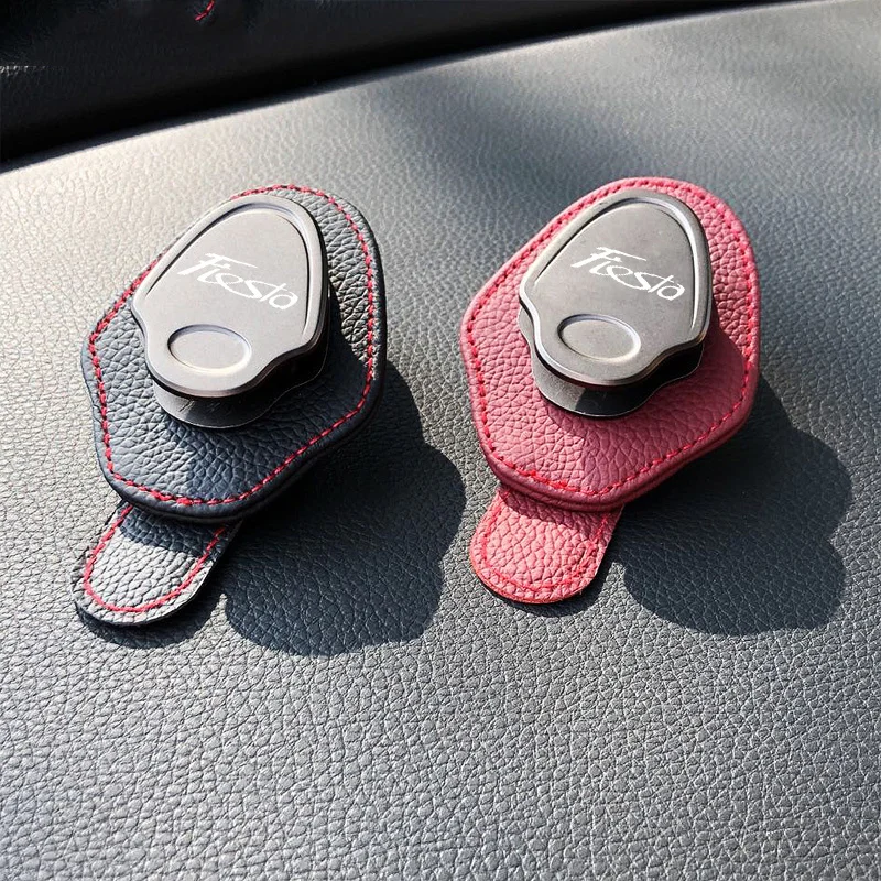 Car Sunglasses Holder For Ford Fiesta Mk7 Mk8 4 5 6 St Stline Multi-function Sun Visor Glasses Clip Bill Clip Auto Accessories