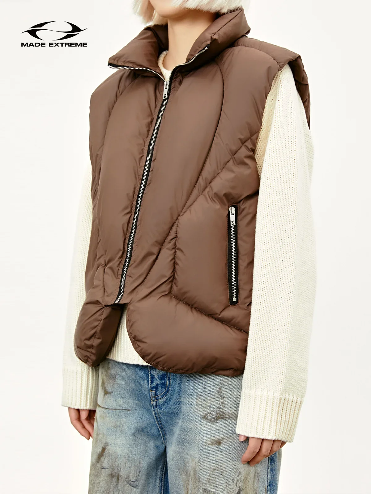 Sleeveless Puffer Jacket Street Wear Winter Jacket Men Vest Coat Mens Jacket