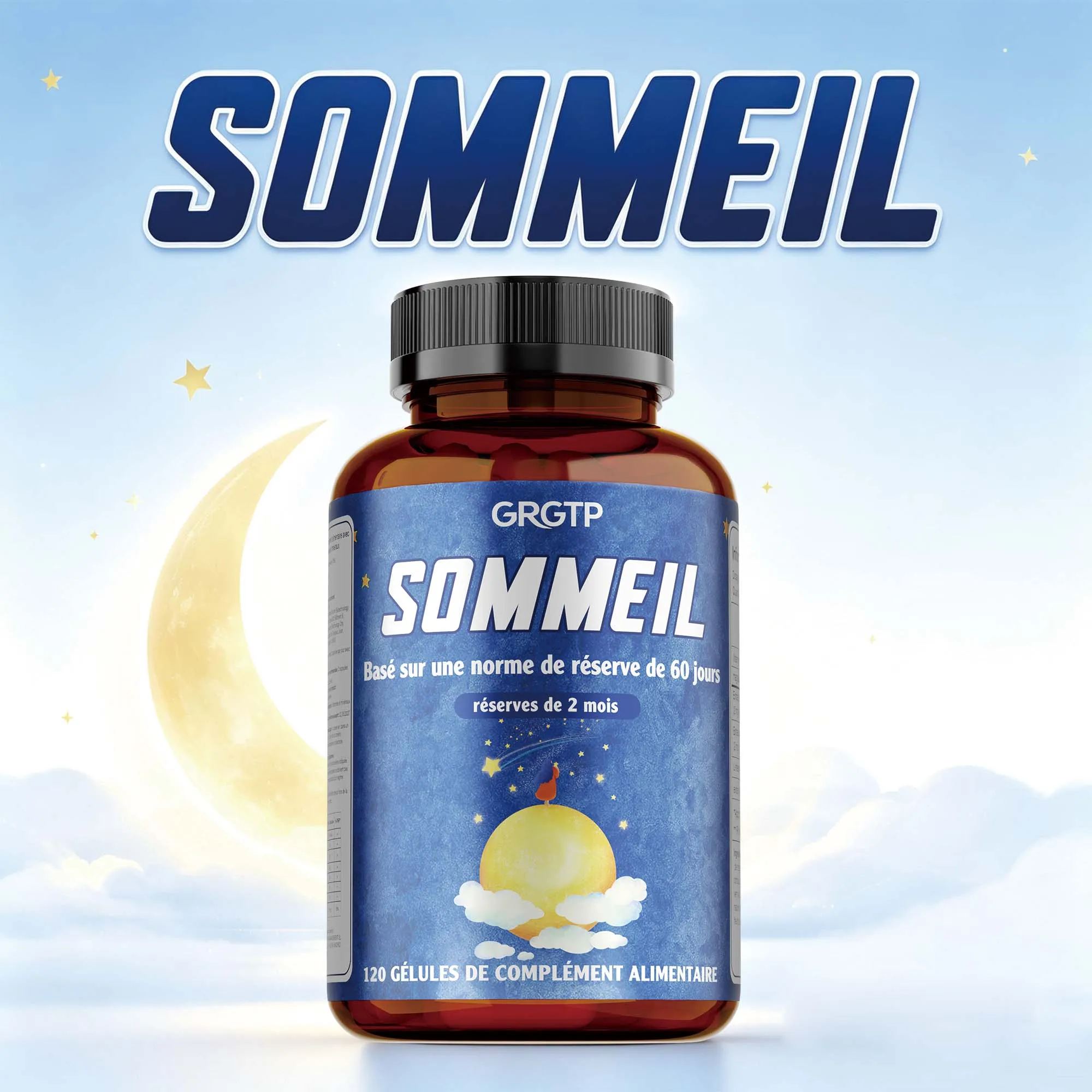 Sommeil Capsules - Regulates Mood, For Deep Sleep, Improve Insomnia, Promote Brain Development, Enhanced Mental Clarity