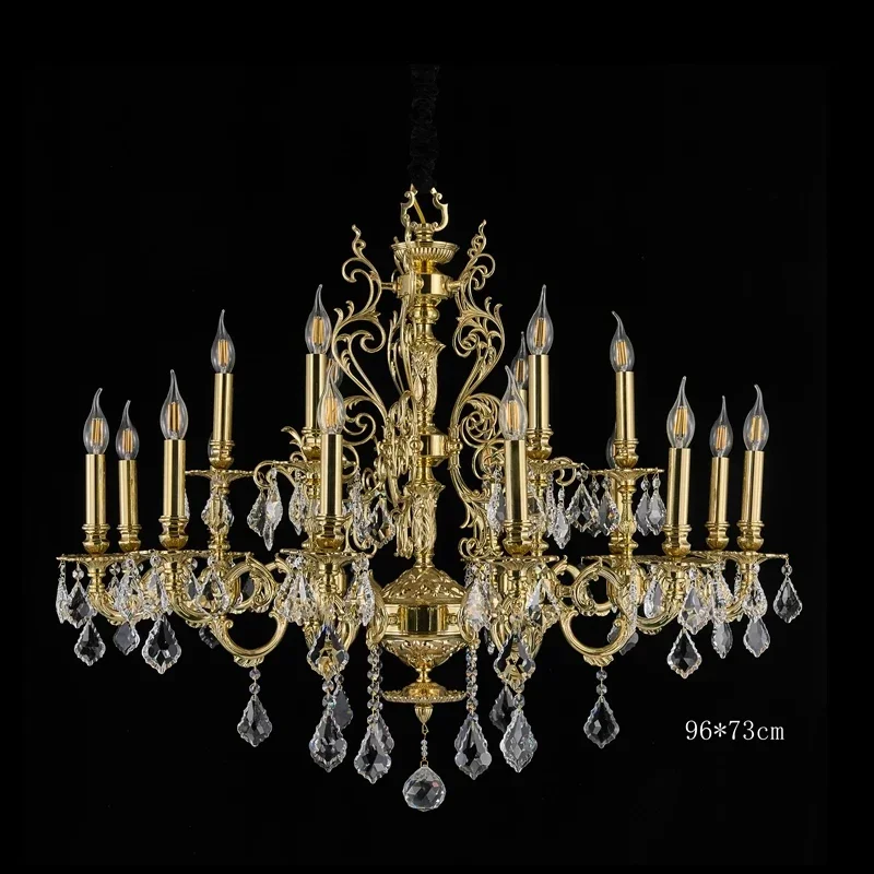 Characteristic style villa star hotel Baroque fashion fan multi-headed crystal chandelier