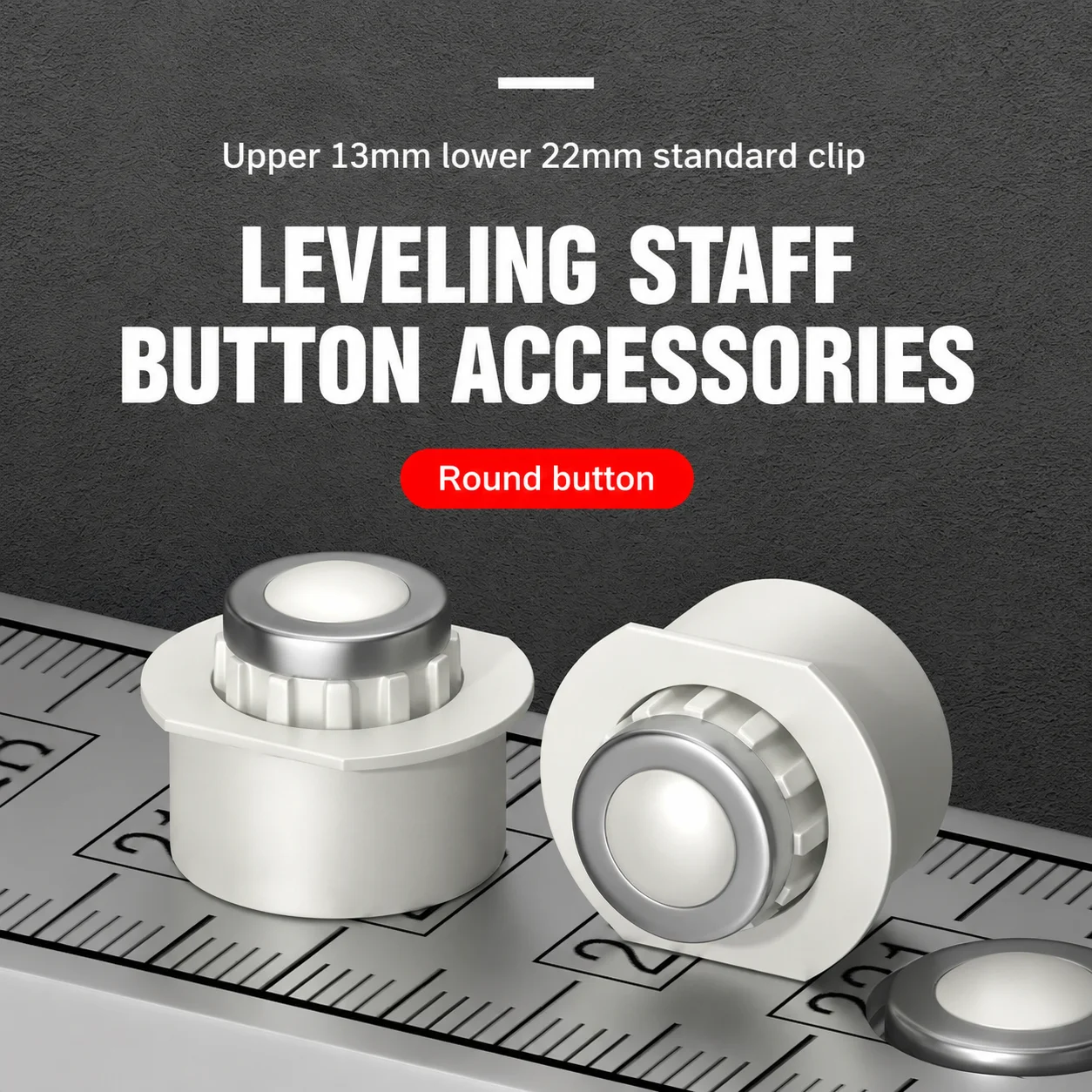 1/2/3/4/5pcs Round Buckle Push Button Lock Clip For Aluminum Level Tower Ruler Measuring Scale Replacement Accessories