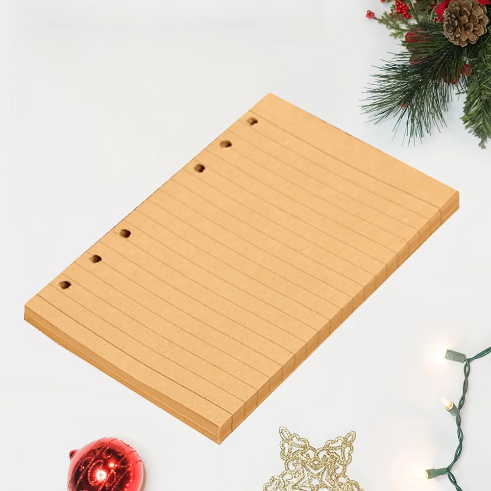 

160Pcs A6 Loose-Leaf Paper Replacement Core for Notebook Binder Journal Grid Pattern Writing Sheets Organized Color-Coded Pages