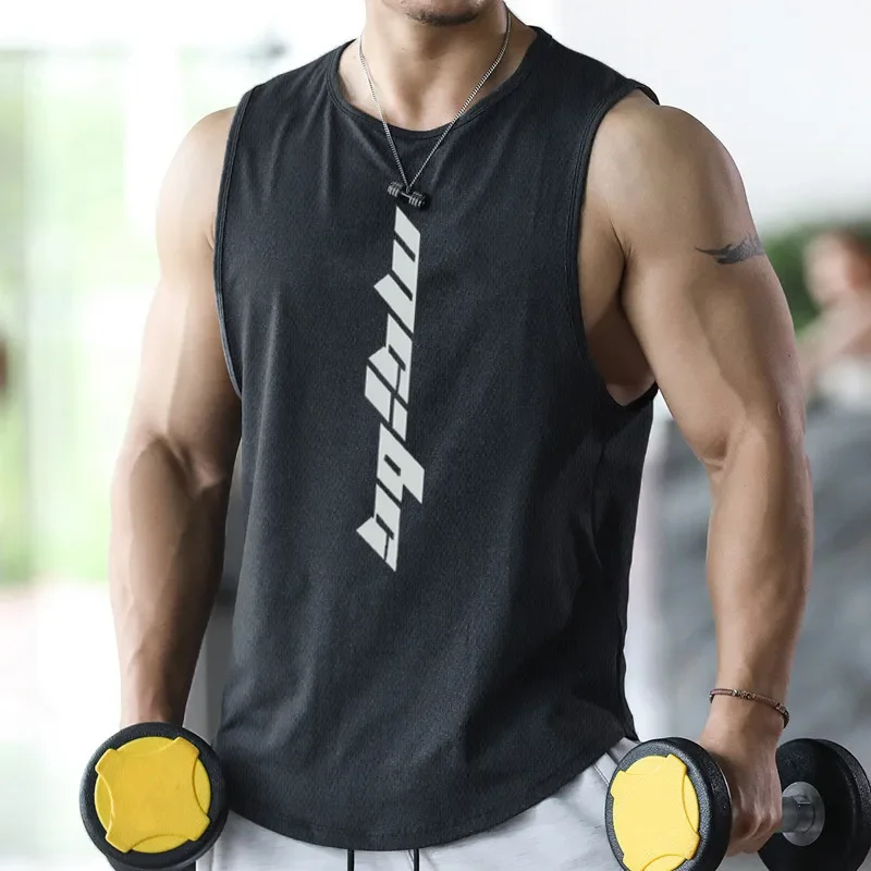 2026 New Fitness Sports Tank Tops Men Gyms Workout Sleeveless T-shirt Male Summer Loose Undershirt Basketball Running Men Vests