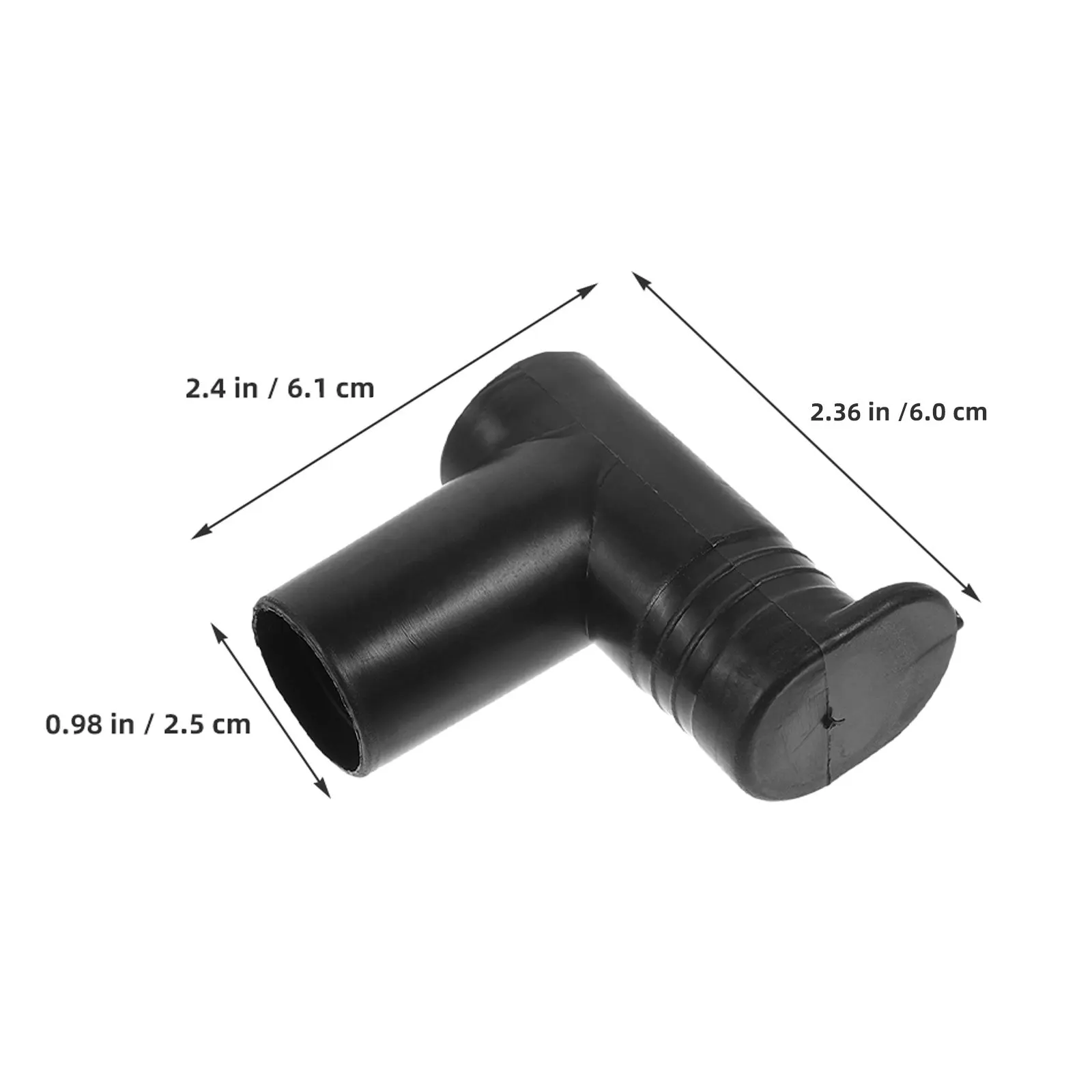 6Pcs Plastic Garment Rack Connectors Black Right Angle Tube Joints for Floor Standing Clothes Drying Racks End Clamps Rail