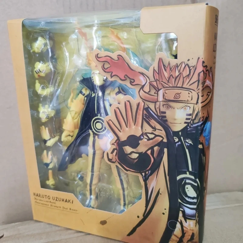 

New NARUTO S.H.Figuarts SHF Uzumaki Naruto Action Figure Kurama Anime Mode Ko Courageous Strength PVC Model Toys Gift