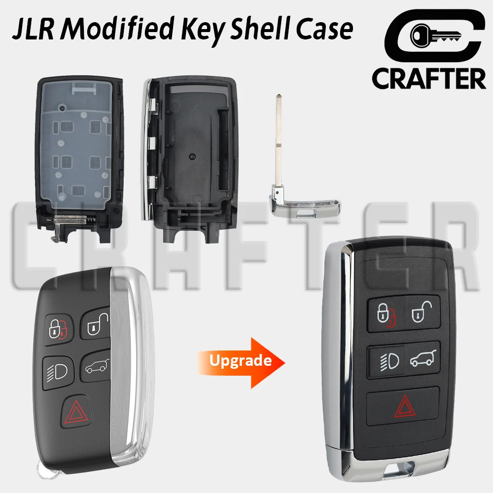

Key Crafters KOBJTF10A JLR Smart Car Key Shell Modified Upgrade WIth Cutting Service For Land Rover Jaguar Insert Blade