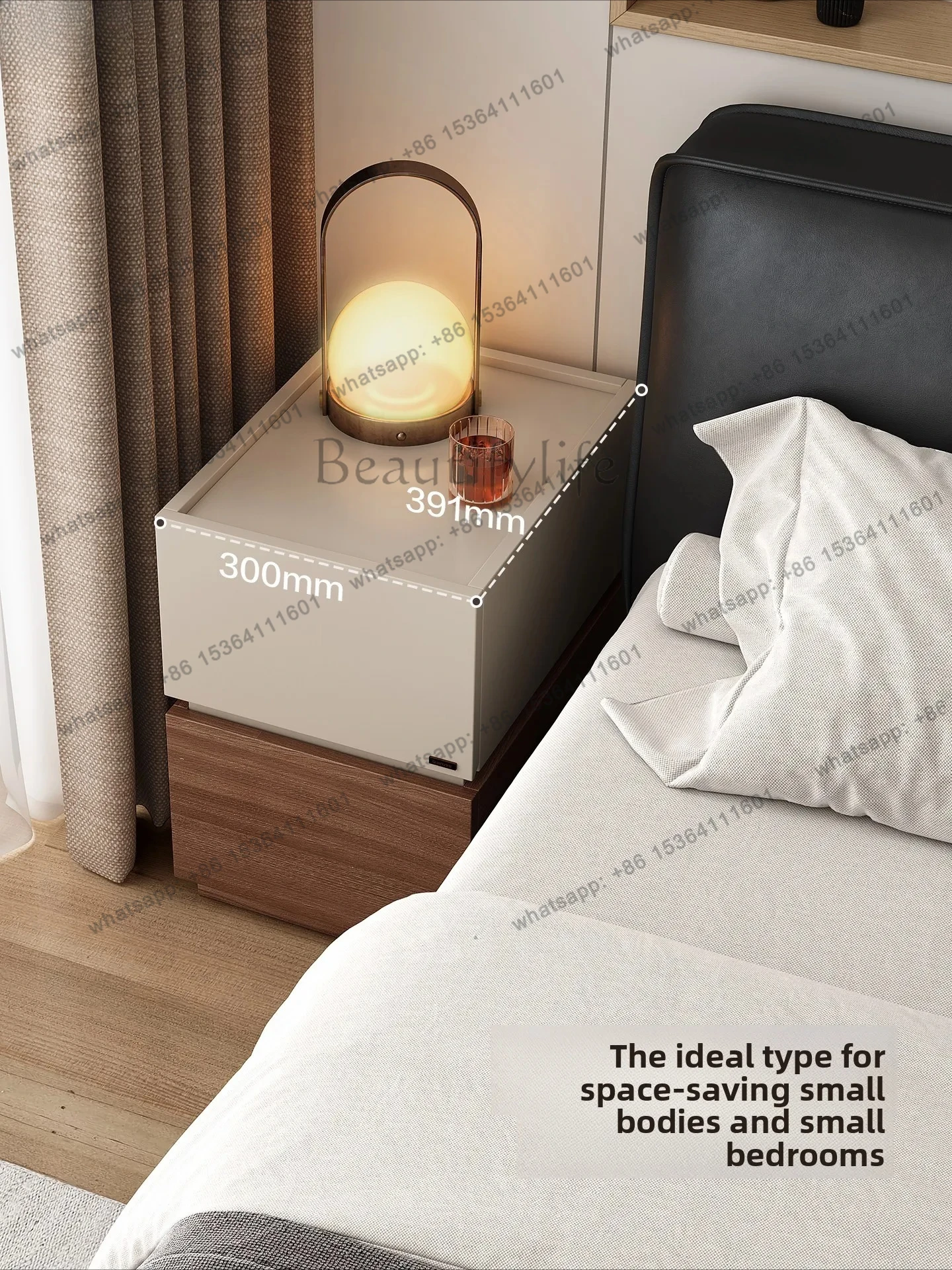 Minimalist Ultra-Narrow Bedside Table for Home Bedroom Small Storage Cabinet