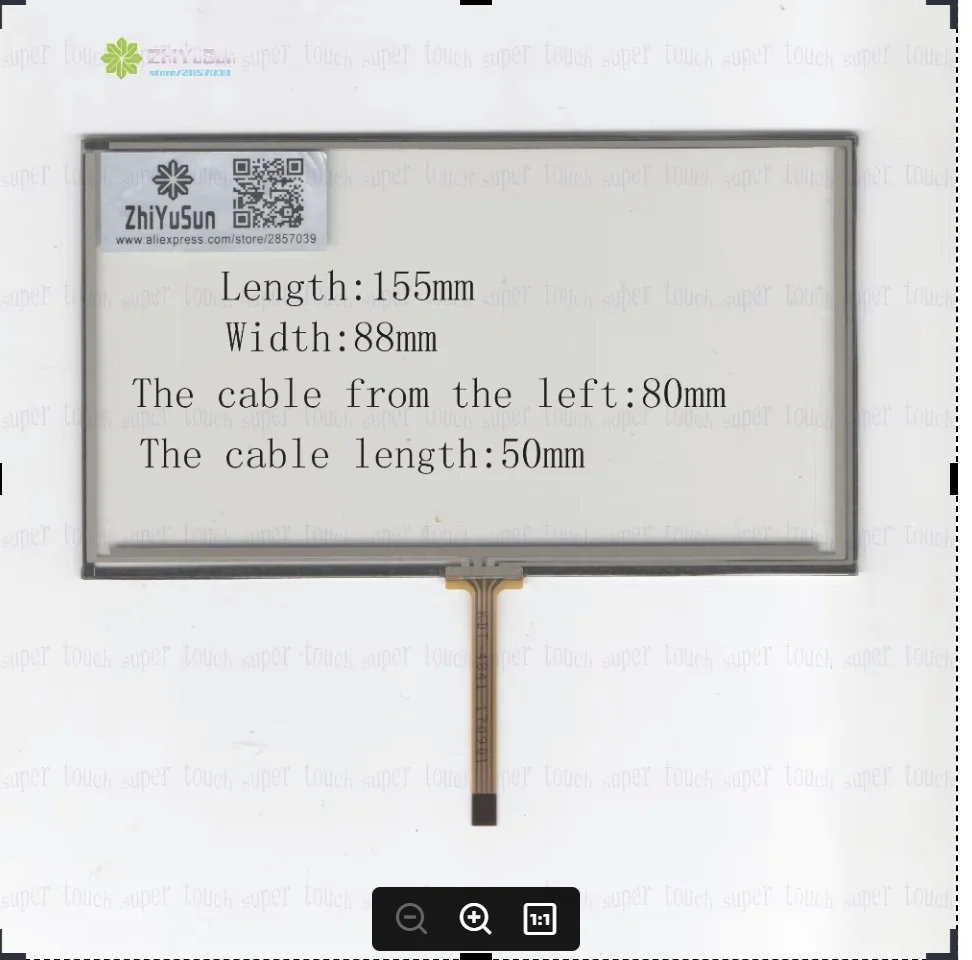 ZhiYuSun ZCR-1166B  6.2Inch    4Wire Resistive TouchScreen Panel Digitizer  TOUCHSENSOR  for GPS CAR this is compatible ZCR1166B